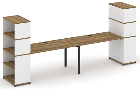 Рабочая станция с опорными стеллажами с надставкой высокой CN.ORS-215