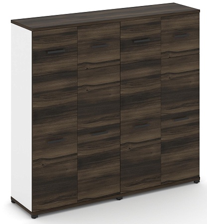 Шкаф две широкие секции, 4 ниши (4 фасада ЛДСП, 3 ниши + 4 фасада ЛДСП, 1 ниша) CN.STS-424 B/W