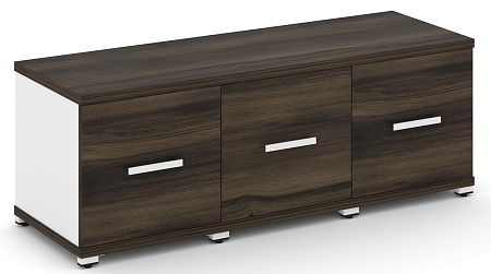 Шкаф три узкие секции, 1 ниша (3 фасада ЛДСП,  1 ниша) CN.STU-133 B/W