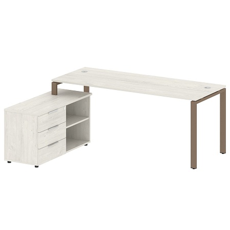 Рабочая станция с опорной тумбой левая БП.РС-СТС -2.5 Л