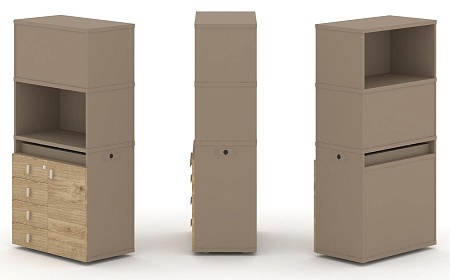 Набор №2. Тумба одиночная + высокая надставка ES.NB.1V-2