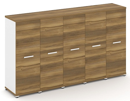 Шкаф пять узких секций, 3 ниши (5 фасадов ЛДСП, 3 ниши) CN.STU-356 B/W