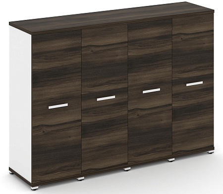 Шкаф четыре узкие секции, 3 ниши (4 фасада ЛДСП,  3 ниши) CN.STU-346 B/W