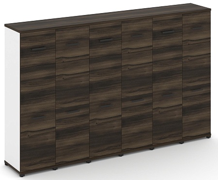 Шкаф шесть узких секций, 4 ниши (6 фасадов ЛДСП, 3 ниши + 6 ЛДСП, 1 ниша) CN.STU-464 B/W