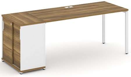 Стол рабочий с опорным шкафом купе CN.SP-236 B/W