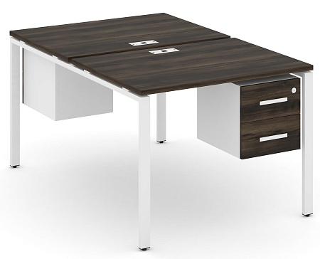 Рабочая станция двух сторонняя с подвесными тумбами на 2 места CN.DRS-113 B/W