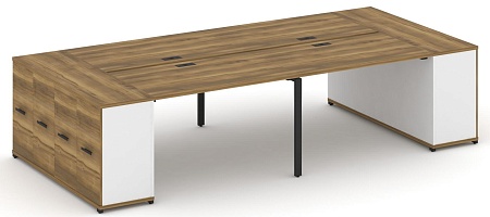 Рабочая станция с опорными распашными шкафоми CN.DRS-262 B/W