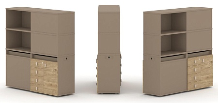 Набор №19. Тумба двойная + высокая надставка ES.NB.2V-19