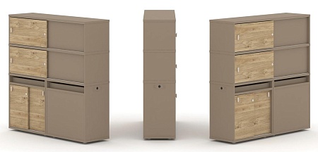 Набор №27. Тумба двойная + высокая надставка ES.NB.2V-27