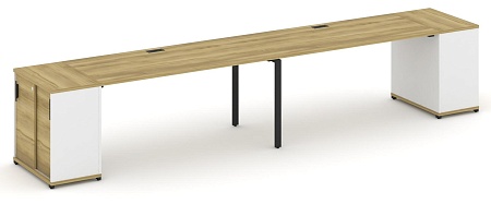 Рабочая станция с опорными шкафом купе CN.ORS-236 B/W