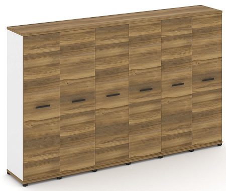 Шкаф шесть узких секций, 4 ниши (6 фасадов ЛДСП,  4 ниши) CN.STU-466 B/W