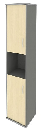 Шкаф высокий узкий левый (2 низкие двери ЛДСП) А.СУ-1.5 (L)