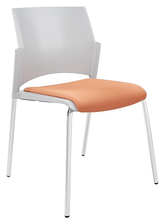 RESTART Стул, каркас Хром, Пластик Серый ЦБ-00011278