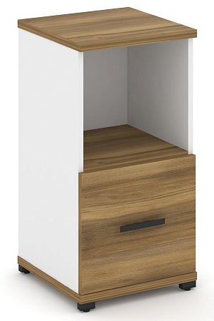 Шкаф одна узкая секция, 2 ниши (фасад ЛДСП, 1 ниша) CN.STU-211 B/W