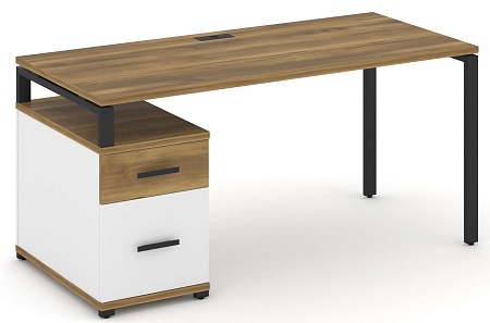Стол письменный с одной опорной тумбой CN.SP-308 B/W