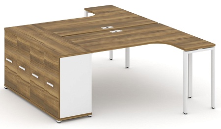 Рабочая станция с опорным распашным шкафом CN.DSA-209 B/W