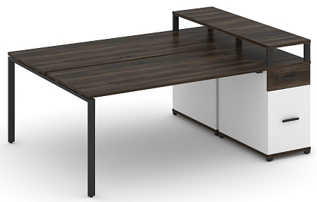 Рабочая станция с одной опорной тумбой CN.DRS-416 B/W