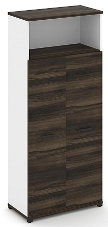 Шкаф одна широкая секция, 5 ниш (2 фасада ЛДСП,  4 ниши ) CN.STS-516 B/W