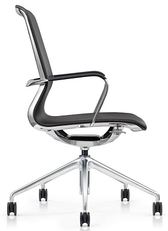 VERTU Кресло-конференц ЧЕРН/ПОЛ.АЛЮМ. FK007-B11 Chrome NXPU412 black