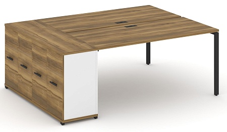 Рабочая станция с опорным распашным шкафом CN.DRS-220 B/W