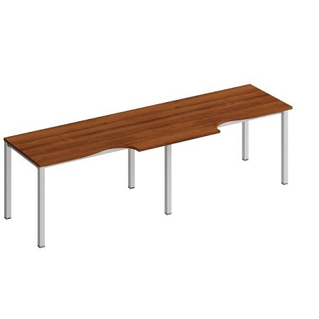 Рабочая станция со столами эргономичными на металлокаркасе КФ (2х140) К.1137-2