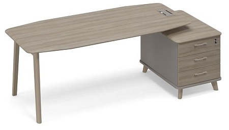 Стол руководителя на тумбе малой (тип 2) WOOD ТМ В2 114