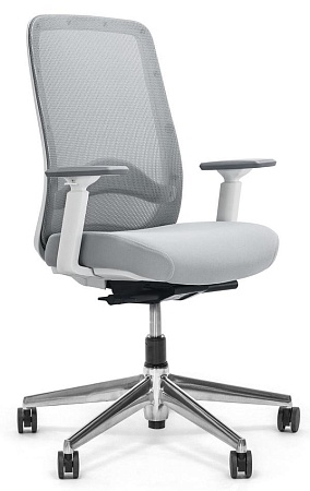 Кресло рабоч slide Carot M GreyWhite 1DW Alum slide