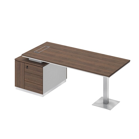 Стол руководителя на опорной тумбе левый СИ 106L