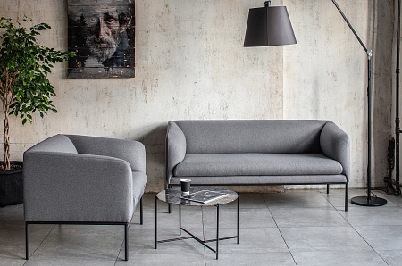 Диван 2м, войлок LIRO 2 MUSE Nikel 18