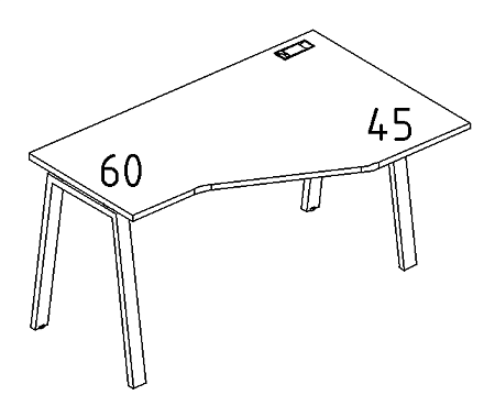 Стол эргономичный правый  А4 Б3 052R БП