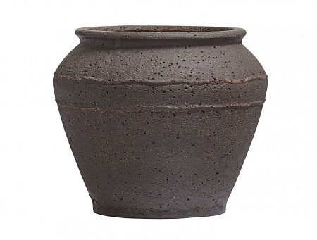 Кашпо Treez Ergo Nero Чаша-амфора Чёрный туф в-46 см, д-54 см