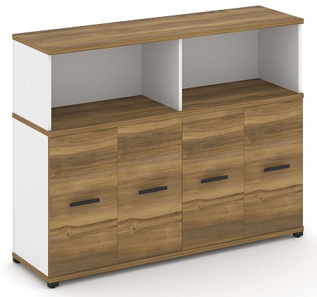 Распашной шкаф опорный/приставной с надставкой  низкой CN.SOPR-007 B/W