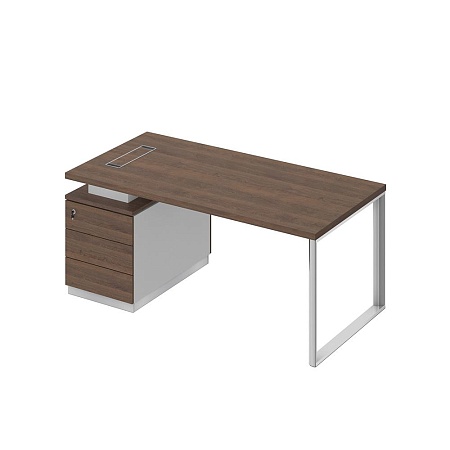 Стол руководителя на опорной тумбе левый БР 103L