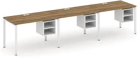 Рабочая станция односторонняя с подвесными тумбами на 3 места CN.ORS-126