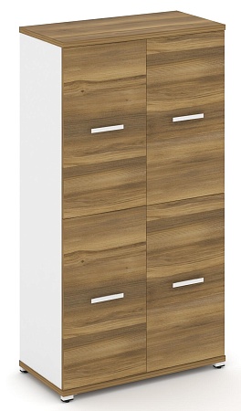 Шкаф две широкие секции, 4 ниши (2 фасада ЛДСП, 2 ниши + 2 фасада ЛДСП, 2 ниши) CN.STS-412 B/W