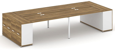 Рабочая станция с опорными распашными шкафоми CN.DRS-263 B/W