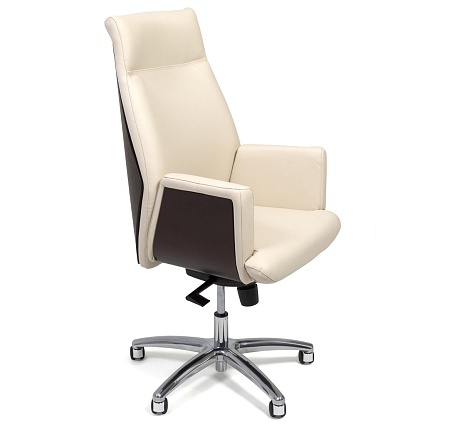 Кресло руководит б/пал ПАЛИСАНДР/БЕЖЕВЫЙ ZEUS/A Palisander Ivory 22042