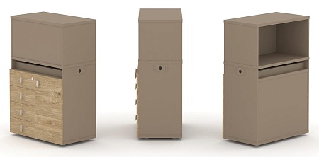 Набор №2. Тумба одиночная + низкая надставка ES.NB.1N-2