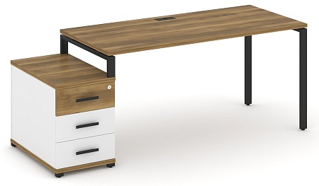 Стол письменный с одной опорной тумбой CN.SP-304 B/W