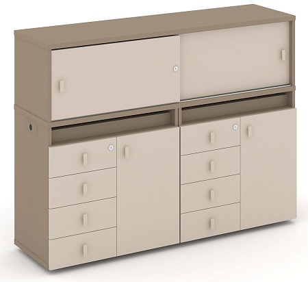 Набор №4. Тумба двойная + низкая надставка ES.NB.2N-4