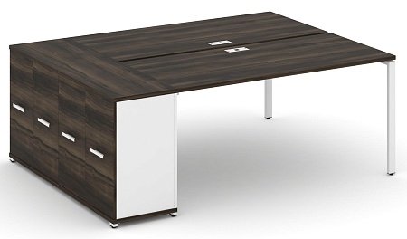 Рабочая станция с опорным распашным шкафом CN.DRS-220 B/W