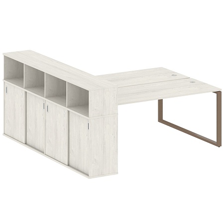 Рабочая станция на О-образном м/к с опорным шкафом-купе БО.РС-СШК-4.5