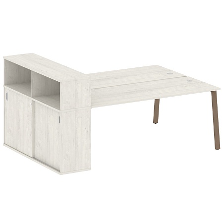 Рабочая станция на А-образном м/к с опорным шкафом-купе БА.РС-СШК-2.5