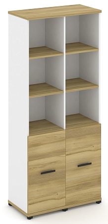 Шкаф две узкие секции, 5 ниш (Два фасада ЛДСП  2 ниши) CN.STU-521 B/W