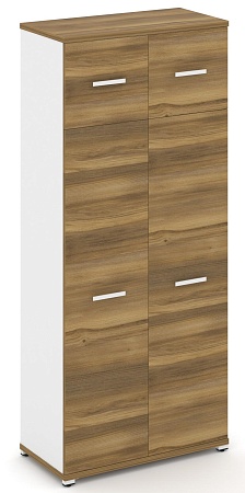 Шкаф одна широкая секция, 5 ниш (2 фасада ЛДСП, 4 ниши + 2 фасада ЛДСП, 1 ниша) CN.STS-517 B/W