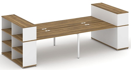 Рабочая станция с опорными стеллажами с надставкой низкой CN.DRS-255