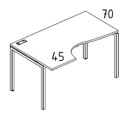 Стол эргономичный левый  А4 Б2 045L БП