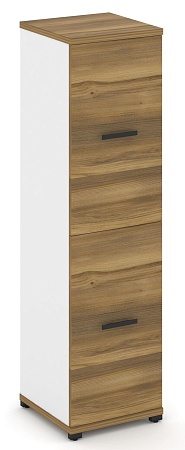 Шкаф одна узкая секция, 4 ниши (2 фасада ЛДСП, 2 ниши) CN.STU-412 B/W