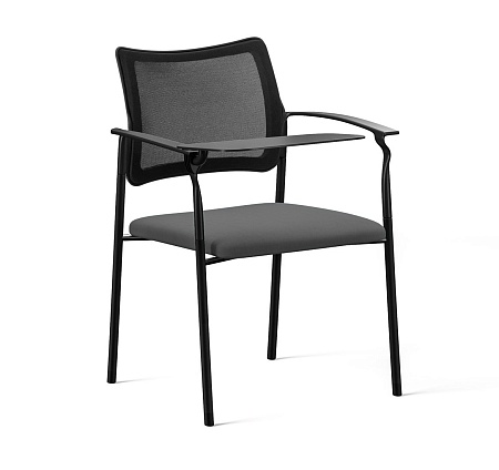 Кресло стол, ч.опор Pinko Mesh 4legs black Kiton 08 Arms+WT