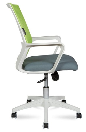 Кресло офисное Бит LB (спинка зеленая сетка / сидушка т. серая ткань) 815BW-AF07-T58